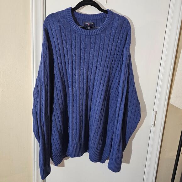 Saddlebred Cable Knit Crew Neck Sweater Sz XL Preppy Capsule Classic Cotton - Picture 1 of 7